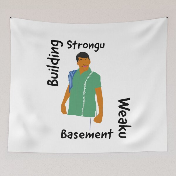 Item preview, Building Strong, basement weak, funny art designed and sold by Uduppu Kadai.