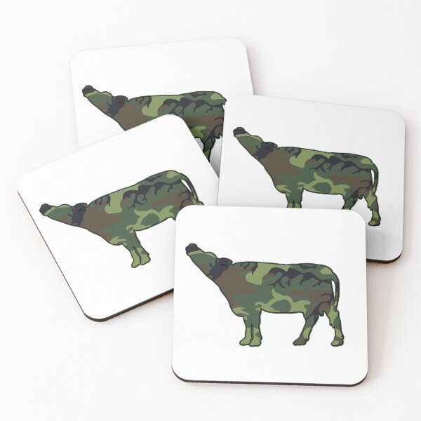 Item preview, COW-MOO-FLAGED COW Funny camouflage cow sticker  designed and sold by FarmsteadAcers.