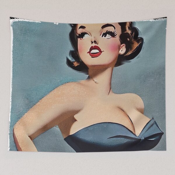 Item preview, Blue Sixties Pinup Girl designed and sold by cutestpinups.