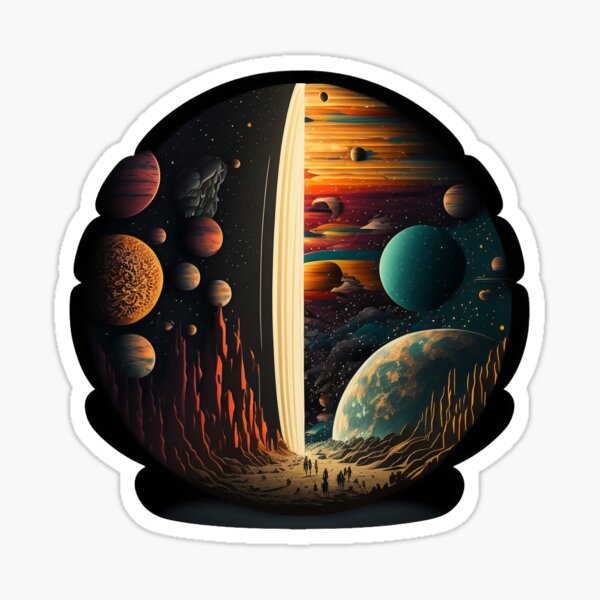 Multiverse and Parallel Worlds sticker Sticker