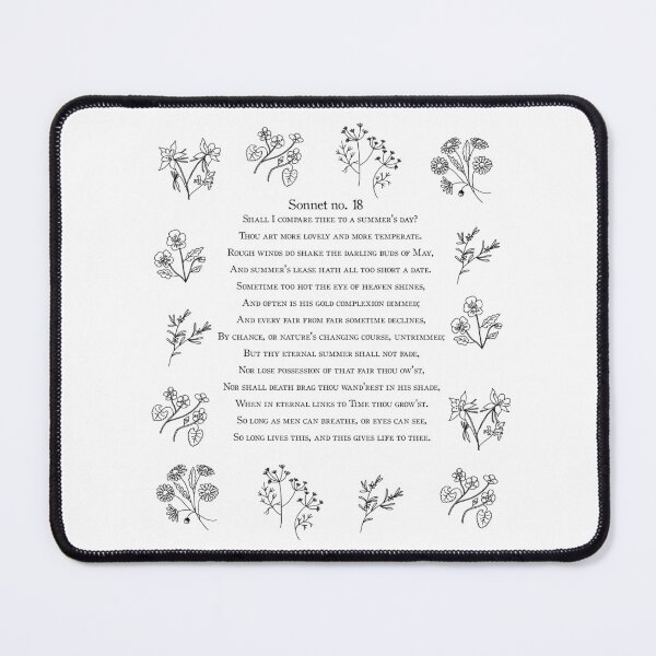 Item preview, Shall I Compare Thee To a Summers Day? - Beautiful Shakespeare Sonnet designed and sold by luciddreame.