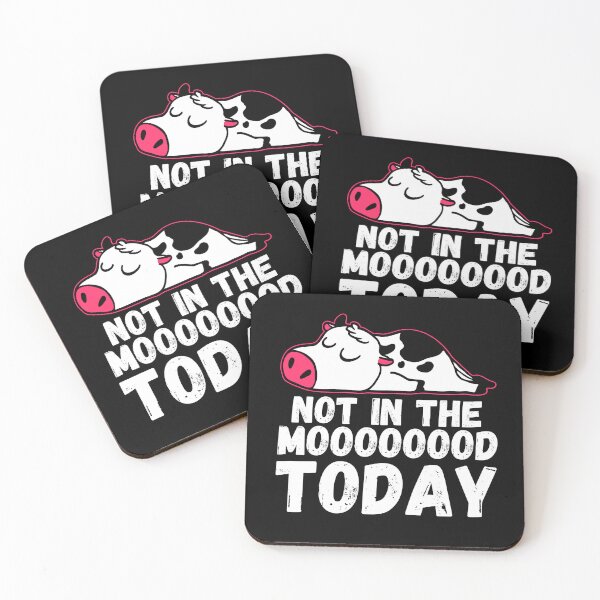 Item preview, Black version of Sleep cow is not in the mood designed and sold by FarmsteadAcers.
