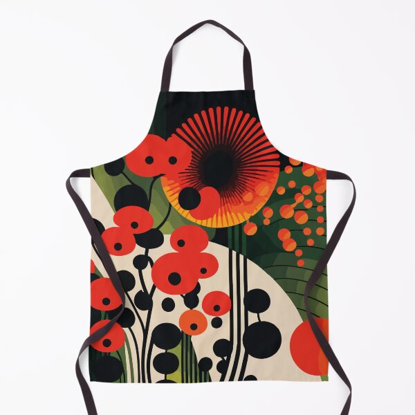 Item preview, Funky Retro Red and Green 60s/70s Pattern designed and sold by Thread Bubbler.