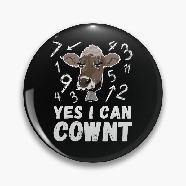 Item preview, Grumpy brown farm cow can count numbers COWNT designed and sold by FarmsteadAcers.