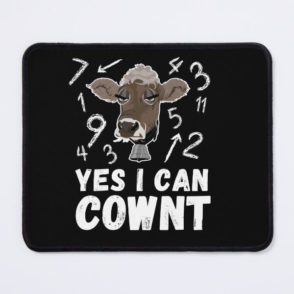Item preview, Grumpy brown farm cow can count numbers COWNT designed and sold by FarmsteadAcers.