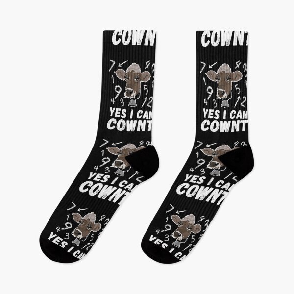 Item preview, Grumpy brown farm cow can count numbers COWNT designed and sold by FarmsteadAcers.