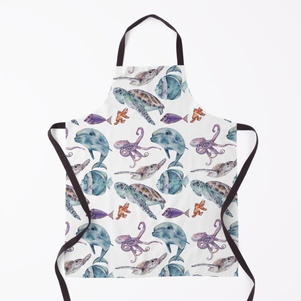 Item preview, Dolphin Sea Turtles and Octopus Ocean Creature Pattern designed and sold by mysticblvd.