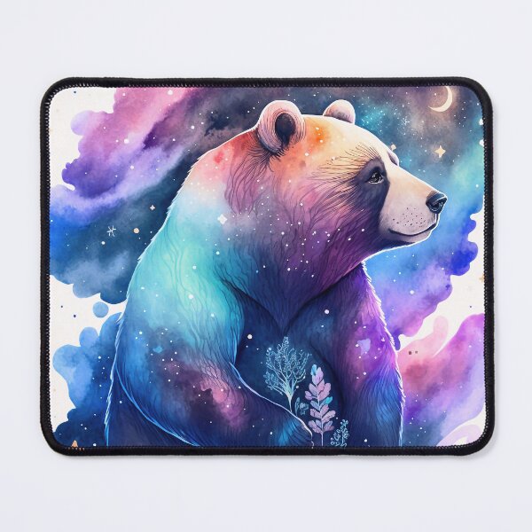 Item preview, Colorful bear in the night designed and sold by knuppify.