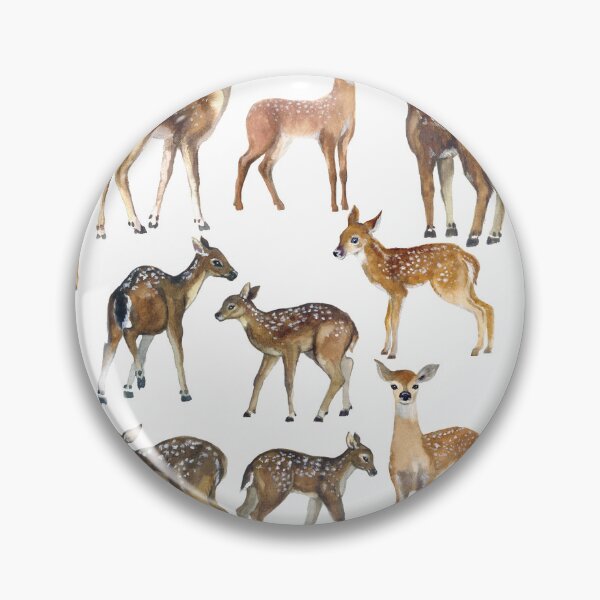 Item preview, Fawn Deer Naturecore Cute Watercolor Pattern  designed and sold by mysticblvd.