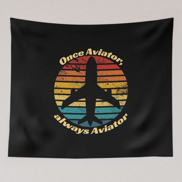 Item preview, Once aviator, always aviator retro sunset airplane pilot designed and sold by SpicyAviator.