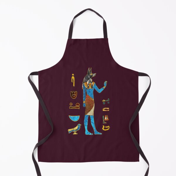 Item preview, anubis egyptian gold blue and red glass designed and sold by Elliettelegaspi.