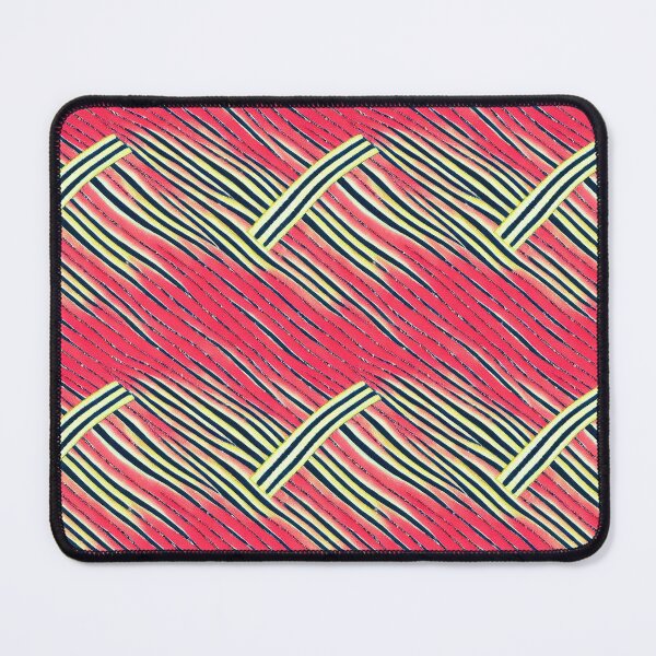 Item preview, Woven Peach and Yellow and Black Stripes Pattern designed and sold by PurpleMoss.