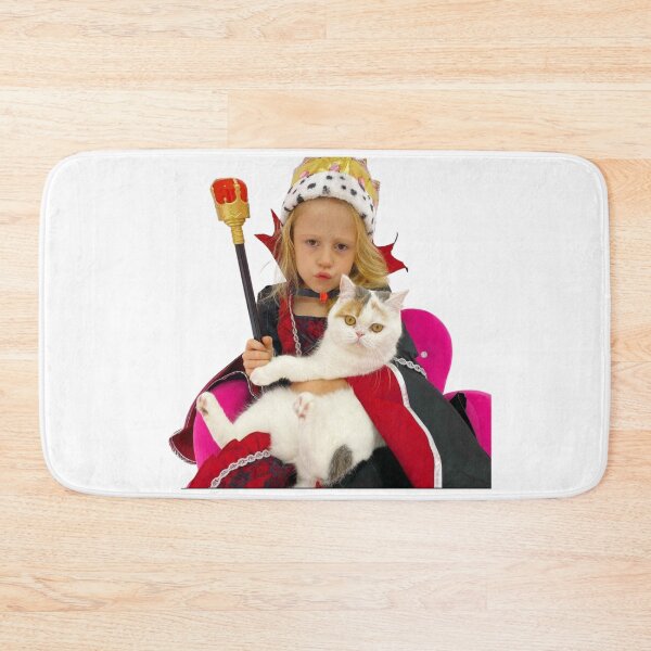 Item preview, Nastya in a Halloween themed attire with a cat, like nastya with crown cap designed and sold by theJuniorJams.