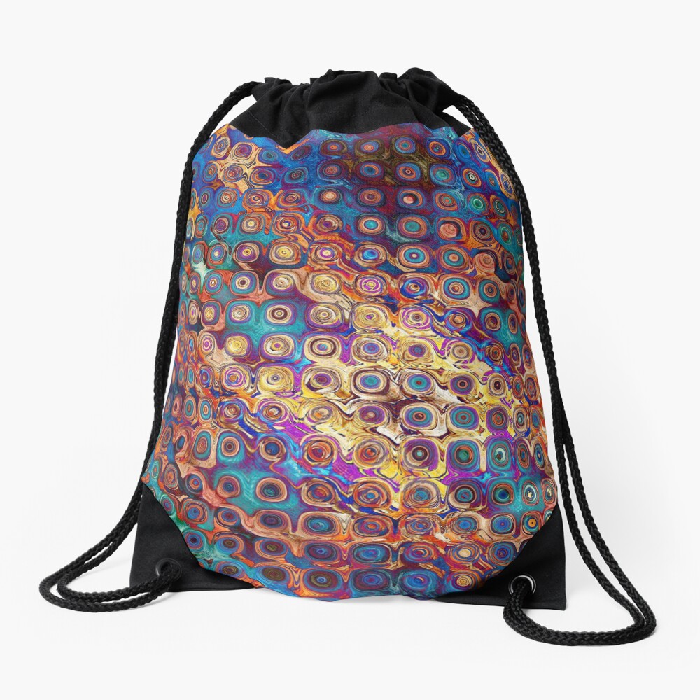 Colorful Abstract Pattern Drawstring Bag