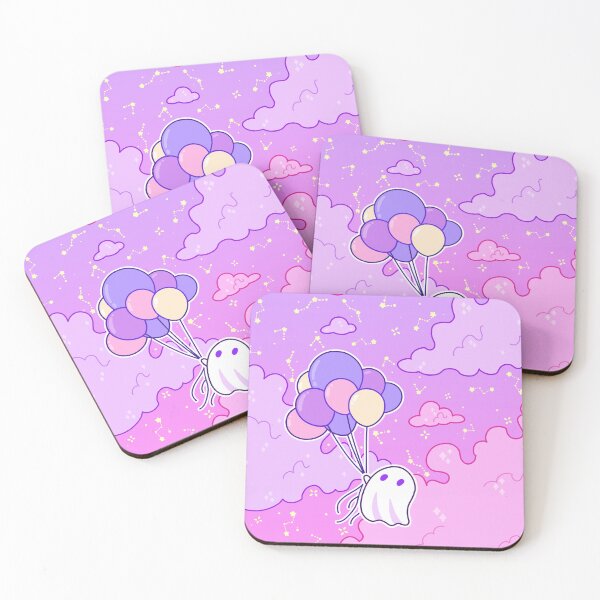 Item preview, Up - Ghostie likes helium colorful balloons designed and sold by Inkcapella.