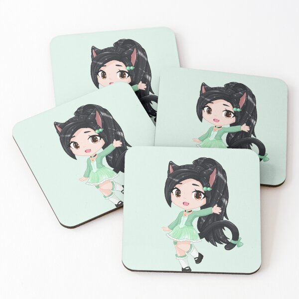 Item preview, Black Hair Ponytail Sage Green Outfit Catgirl  designed and sold by KoshkiiCat.