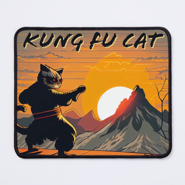 Item preview, Kung Fu Cat shirt for him or her - cat loving kung fu fans designed and sold by GeoffBeattie.