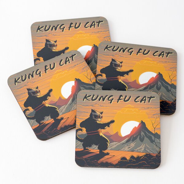 Item preview, Kung Fu Cat shirt for him or her - cat loving kung fu fans designed and sold by GeoffBeattie.