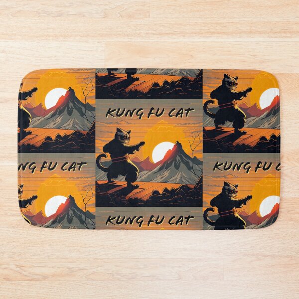 Item preview, Kung Fu Cat shirt for him or her - cat loving kung fu fans designed and sold by GeoffBeattie.