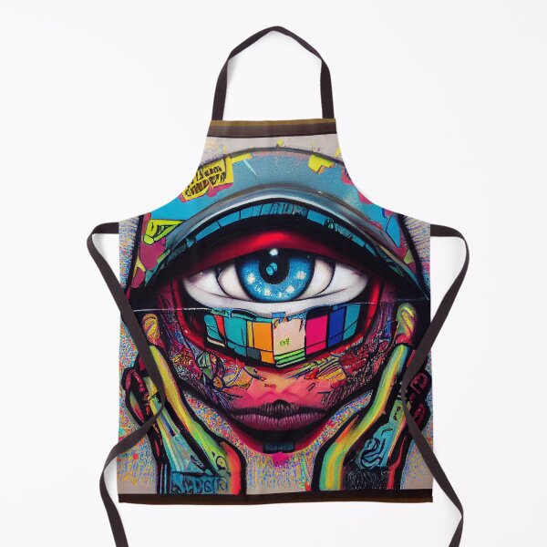 Item preview, una pintura de una cara colorida de un ojo designed and sold by DesignAtYO.