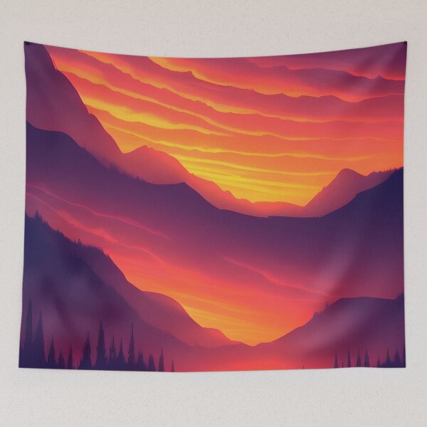 Item preview, Enhance Your Home with Our Beautiful Minimalist Landscape Mountain Trees Print Collection designed and sold by supeart.