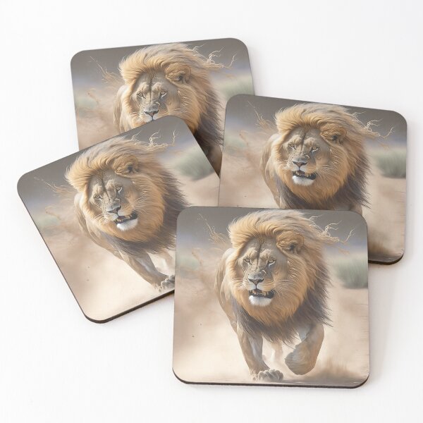 Item preview, Lion charging designed and sold by Brian Tarr.