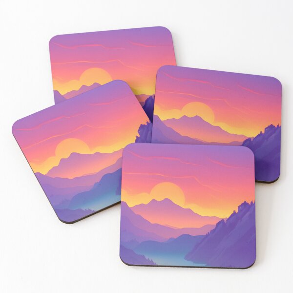 Item preview, Minimalist Matte Painting of Beautiful Mountain Landscape in the Bavarian Alps Prints: The Perfect Way to Enhance Your Space designed and sold by supeart.