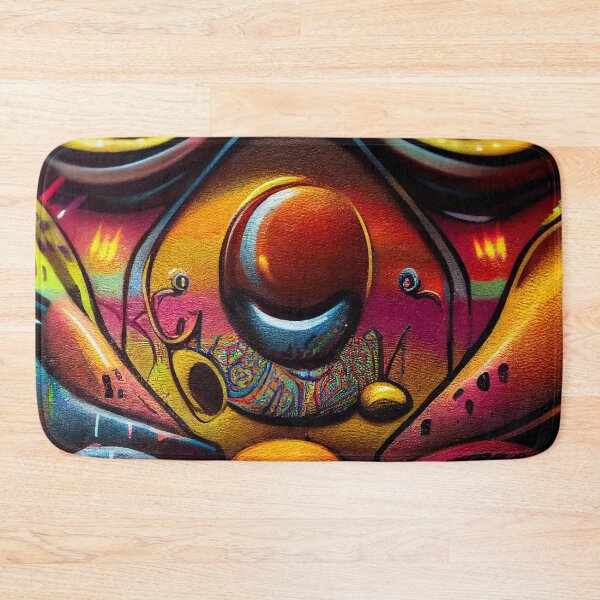 Item preview, a close up of a face painted on a wall designed and sold by DesignAtYO.