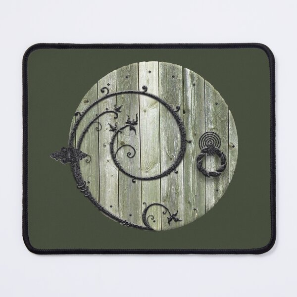 Item preview, A round wooden fairy door with wrought iron designed and sold by Maxine Gadd.