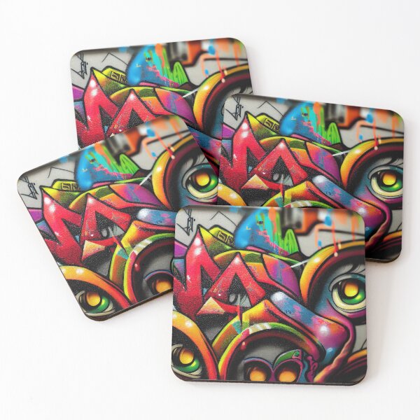 Item preview, colorful graffiti on a wall in an alley designed and sold by DesignAtYO.