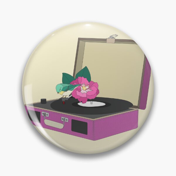 Item preview, Purple Floral Vinyl Record Player designed and sold by dailycake.