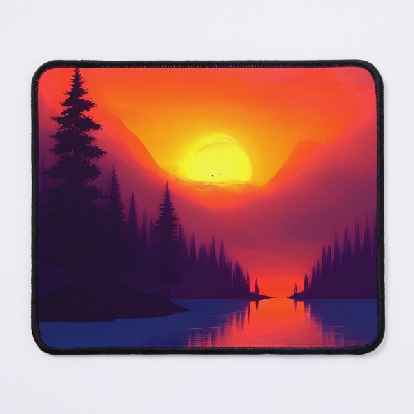 Item preview, Add a Touch of Beauty and Tranquility to Your Home with Our Wide Range of Gorgeous Minimalist Landscape and Lake Sunrise Prints designed and sold by supeart.