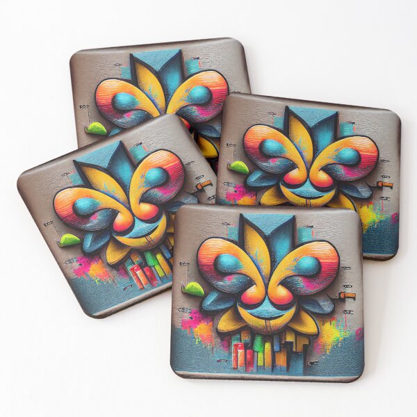 Item preview, a painting of a flower on the side of a building designed and sold by DesignAtYO.