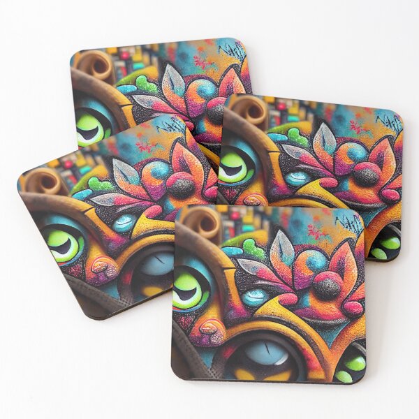 Item preview, a close up of a painting on the side of a building designed and sold by DesignAtYO.