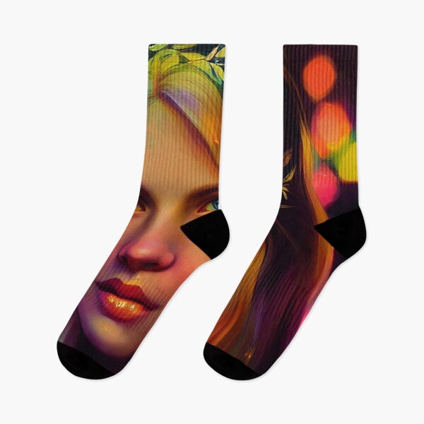 Item preview, a painting of a woman with long blonde hair designed and sold by DesignAtYO.