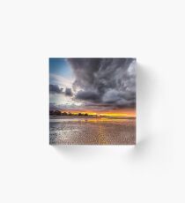 Black Gold Sunset Acrylic Block