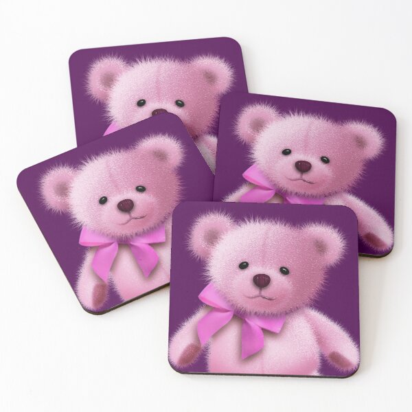 Item preview, A fluffy pink teddy bear designed and sold by Maxine Gadd.