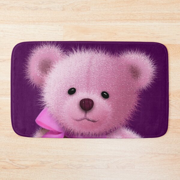 Item preview, A fluffy pink teddy bear designed and sold by Maxine Gadd.