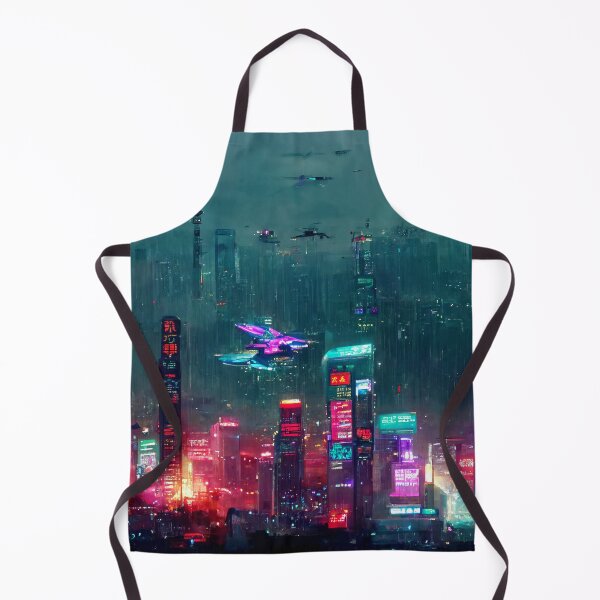 Item preview, Flight Zone - Cyberpunk Cityscape Skyline designed and sold by ArkMinted.