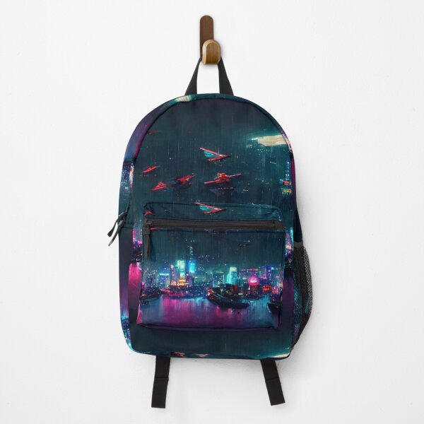 Item preview, Cyberstrike - Cyberpunk Cityscape Skyline designed and sold by ArkMinted.