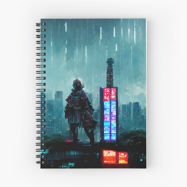 Item preview, Cybernaut - Cyberpunk Cityscape Skyline designed and sold by ArkMinted.