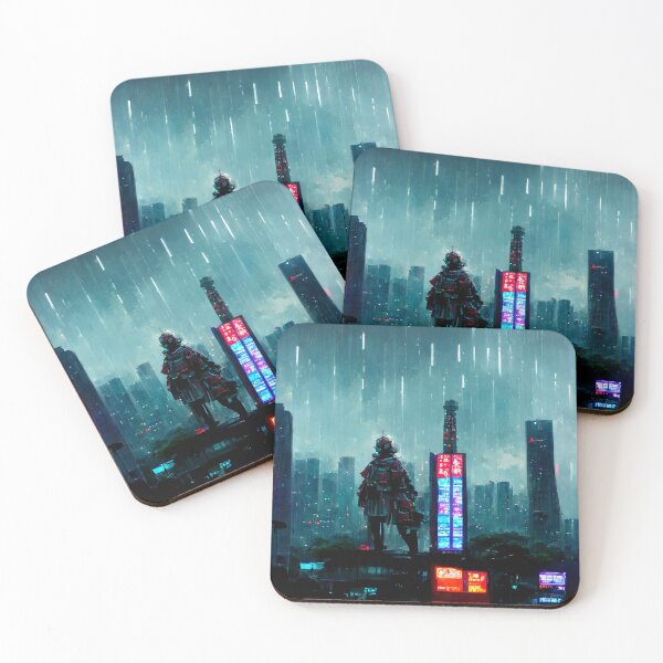Item preview, Cybernaut - Cyberpunk Cityscape Skyline designed and sold by ArkMinted.