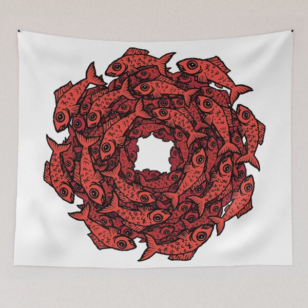 Item preview, Fish Spiral Red designed and sold by Rain-Shepherd.