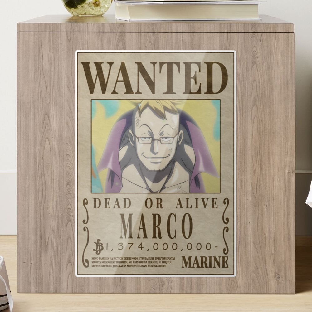 Marco Wanted poster one piece bounty (2023 updated price ) Poster