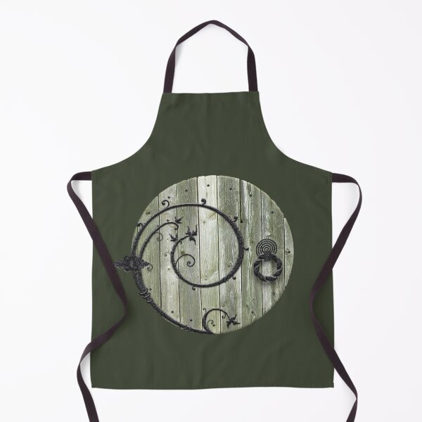 Item preview, A round wooden fairy door with wrought iron designed and sold by Maxine Gadd.