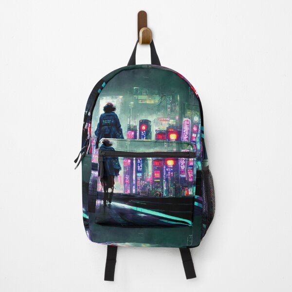 Item preview, Circuit Stroll - Cyberpunk Cityscape Skyline designed and sold by ArkMinted.
