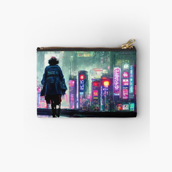 Item preview, Circuit Stroll - Cyberpunk Cityscape Skyline designed and sold by ArkMinted.