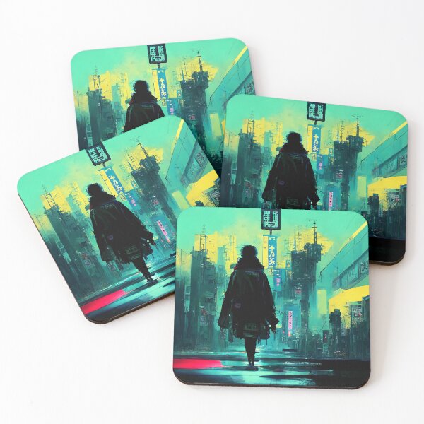 Item preview, Lo-fi Saunter - Cyberpunk Cityscape Skyline designed and sold by ArkMinted.