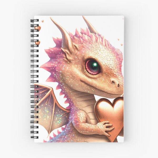 Aperçu de l'œuvre Bébé dragon scintillant amoureux créée et vendue par WaveDance.