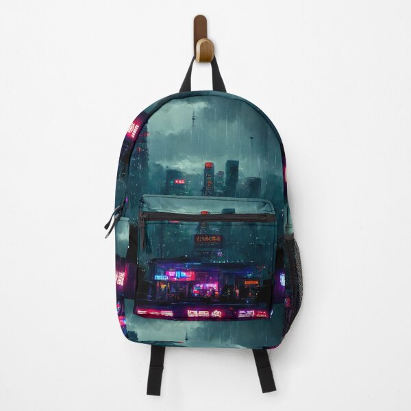 Item preview, Cyberion - Horizonte del paisaje urbano de Cyberpunk designed and sold by ArkMinted.
